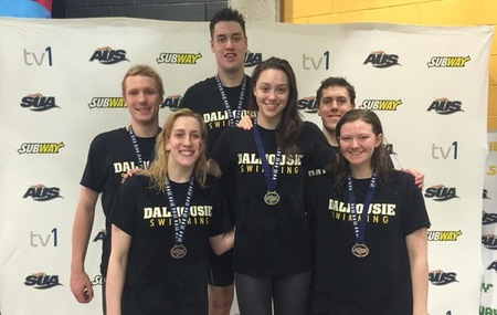 The Tigers swept the podium in the men's and women's 400m freestyle events